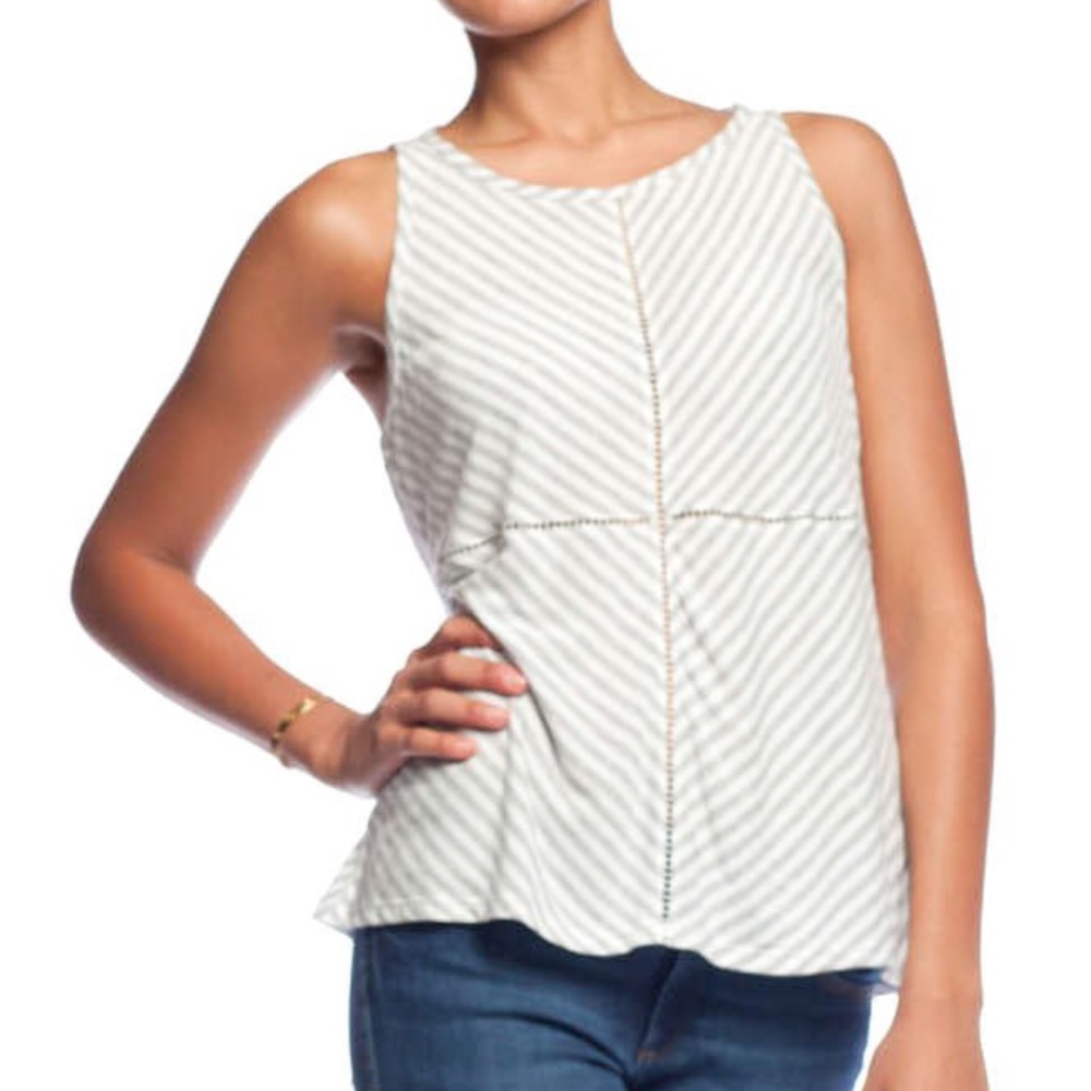 Ella Moss Mallory Lattice Stripe Cami (NWT!)